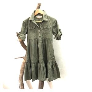 Military Inspired Swing Dress